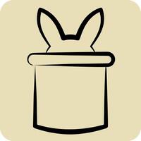 Icon Rabbit. related to Magic symbol. hand drawn style. simple design editable. simple illustration vector