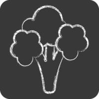 Icon Cauliflower. related to Vegan symbol. chalk Style. simple design editable. simple illustration vector