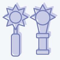 Icon Mace. related to Medieval symbol. two tone style. simple design editable. simple illustration vector