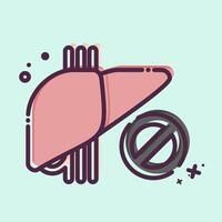 Icon Dont Use. related to Hepatologist symbol. MBE style. simple design editable. simple illustration vector