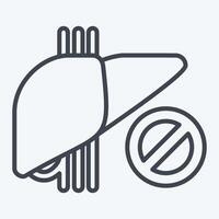 Icon Dont Use. related to Hepatologist symbol. line style. simple design editable. simple illustration vector