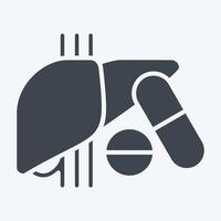 Icon Medication. related to Hepatologist symbol. glyph style. simple design editable. simple illustration vector