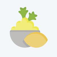 Icon Mashed Potato. related to Vegan symbol. flat style. simple design editable. simple illustration vector