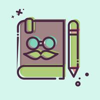 Icon Notebook. related to Hipster symbol. MBE style. simple design editable. simple illustration vector