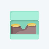 Icon Shoebox. related to Shoemaker symbol. flat style. simple design editable. simple illustration vector