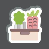 Sticker Vegetable. related to Vegan symbol. simple design editable. simple illustration vector