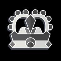 Icon Crown. related to Medieval symbol. glossy style. simple design editable. simple illustration vector