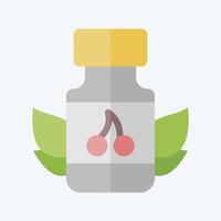 Icon Vitamins. related to Vegan symbol. flat style. simple design editable. simple illustration vector