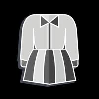 Icon Dress. related to Hipster symbol. glossy style. simple design editable. simple illustration vector