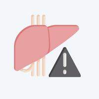 Icon Liver Problem. related to Hepatologist symbol. flat style. simple design editable. simple illustration vector