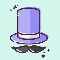 Icon Magician. related to Magic symbol. MBE style. simple design editable. simple illustration vector