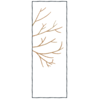 AI generated a frame with a tree branch on it png