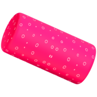 AI generated a pink roll of toilet paper on a transparent background png