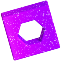 AI generated a purple hexagon with white spots on it png