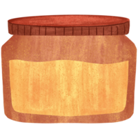 AI generated a jar of honey on a transparent background png