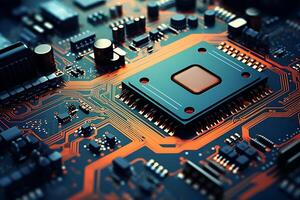 3d technology illustration A fingerprint scanner is integrated into the printed circuit. release binary code photo