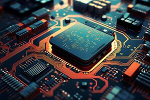 3d technology illustration A fingerprint scanner is integrated into the printed circuit. release binary code photo