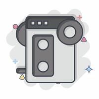 Icon Walkman. related to Hipster symbol. comic style. simple design editable. simple illustration vector