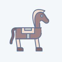 Icon Horse. related to Medieval symbol. doodle style. simple design editable. simple illustration vector