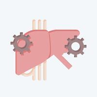 Icon Hepatitis. related to Hepatologist symbol. flat style. simple design editable. simple illustration vector