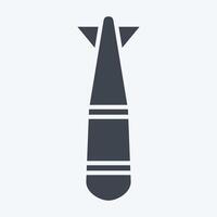 Icon Torpedo. related to Weapons symbol. glyph style. simple design editable. simple illustration vector