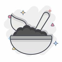 Icon Spinach. related to Vegan symbol. comic style. simple design editable. simple illustration vector