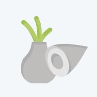 Icon Onion. related to Vegan symbol. flat style. simple design editable. simple illustration vector