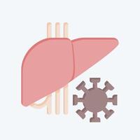 Icon Covit. related to Hepatologist symbol. flat style. simple design editable. simple illustration vector