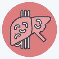 Icon Cirrhosis. related to Hepatologist symbol. color mate style. simple design editable. simple illustration vector