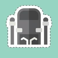 Sticker line cut Throne. related to Medieval symbol. simple design editable. simple illustration vector