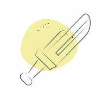 Icon Dagger. related to Weapons symbol. Color Spot Style. simple design editable. simple illustration vector