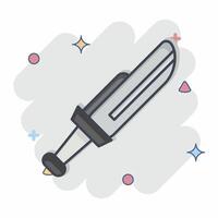 Icon Dagger. related to Weapons symbol. comic style. simple design editable. simple illustration vector