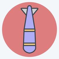 Icon Torpedo. related to Weapons symbol. color mate style. simple design editable. simple illustration vector