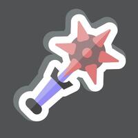 Sticker Mace. related to Weapons symbol. simple design editable. simple illustration vector