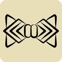 Icon Bow tie. related to Hipster symbol. hand drawn style. simple design editable. simple illustration vector