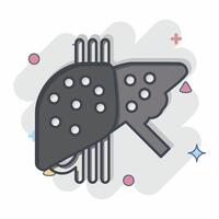 Icon Fatty Liver. related to Hepatologist symbol. comic style. simple design editable. simple illustration vector