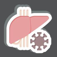 Sticker Covit. related to Hepatologist symbol. simple design editable. simple illustration vector