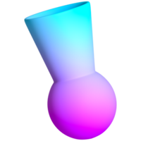 ai generiert ein Blau und Rosa Vase mit ein transparent Hintergrund png