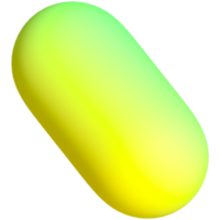 AI generated a yellow and green pill on a transparent background png