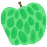 AI generated green apple clip art png