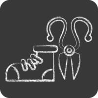 Icon Scissors. related to Shoemaker symbol. chalk Style. simple design editable. simple illustration vector