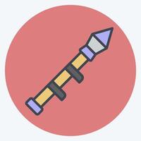 Icon Bazooka. related to Weapons symbol. color mate style. simple design editable. simple illustration vector