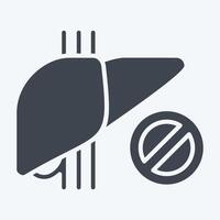 Icon Dont Use. related to Hepatologist symbol. glyph style. simple design editable. simple illustration vector