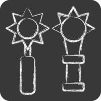 Icon Mace. related to Medieval symbol. chalk Style. simple design editable. simple illustration vector