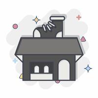 Icon Shoe Shop. related to Shoemaker symbol. comic style. simple design editable. simple illustration vector