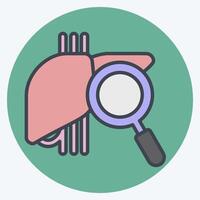 Icon Liver Test. related to Hepatologist symbol. color mate style. simple design editable. simple illustration vector