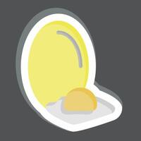 Sticker Egg. related to Vegan symbol. simple design editable. simple illustration vector