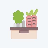 Icon Vegetable. related to Vegan symbol. flat style. simple design editable. simple illustration vector