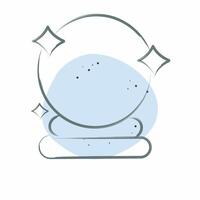 Icon Crystal Ball. related to Magic symbol. Color Spot Style. simple design editable. simple illustration vector