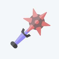 Icon Mace. related to Weapons symbol. flat style. simple design editable. simple illustration vector